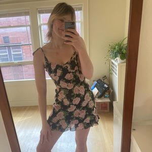Reformation floral mini dress